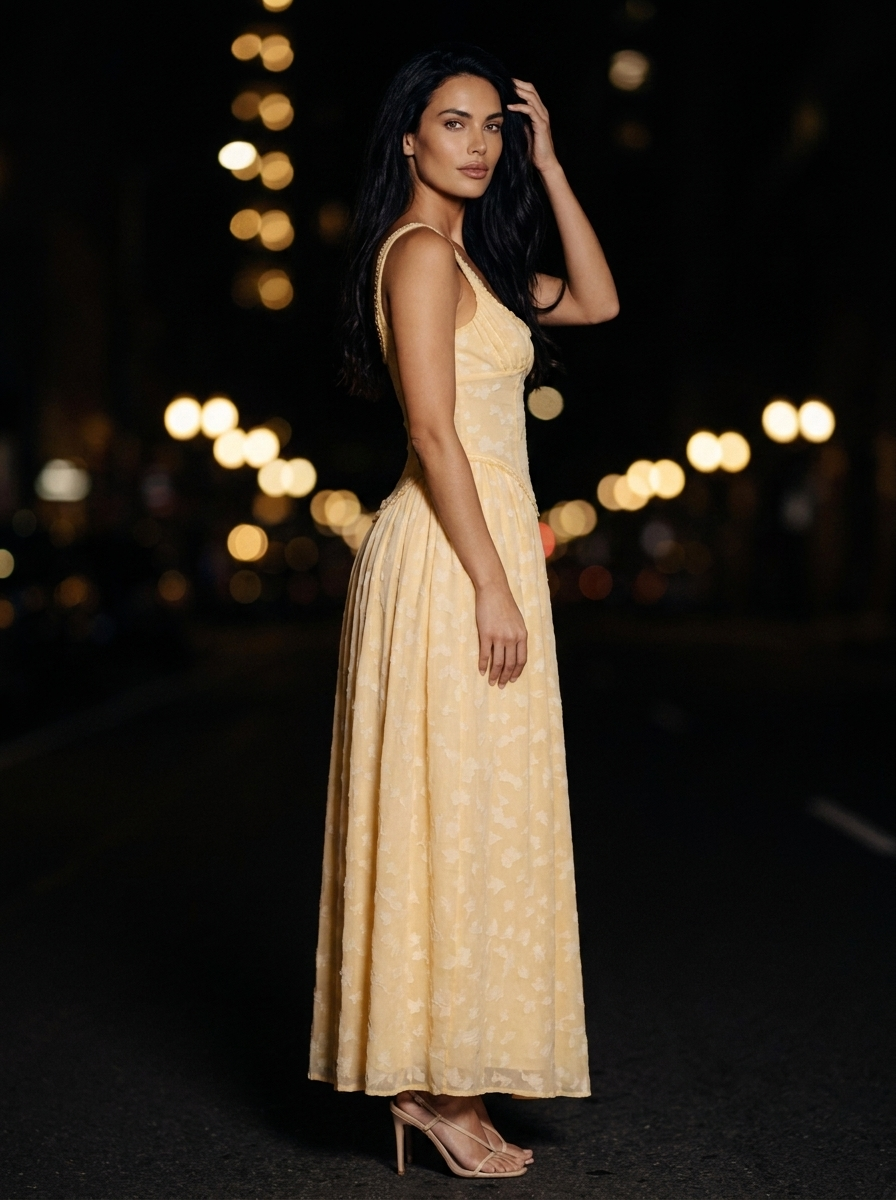 ALTHEA | CORSET MAXI DRESS - Butter Yellow