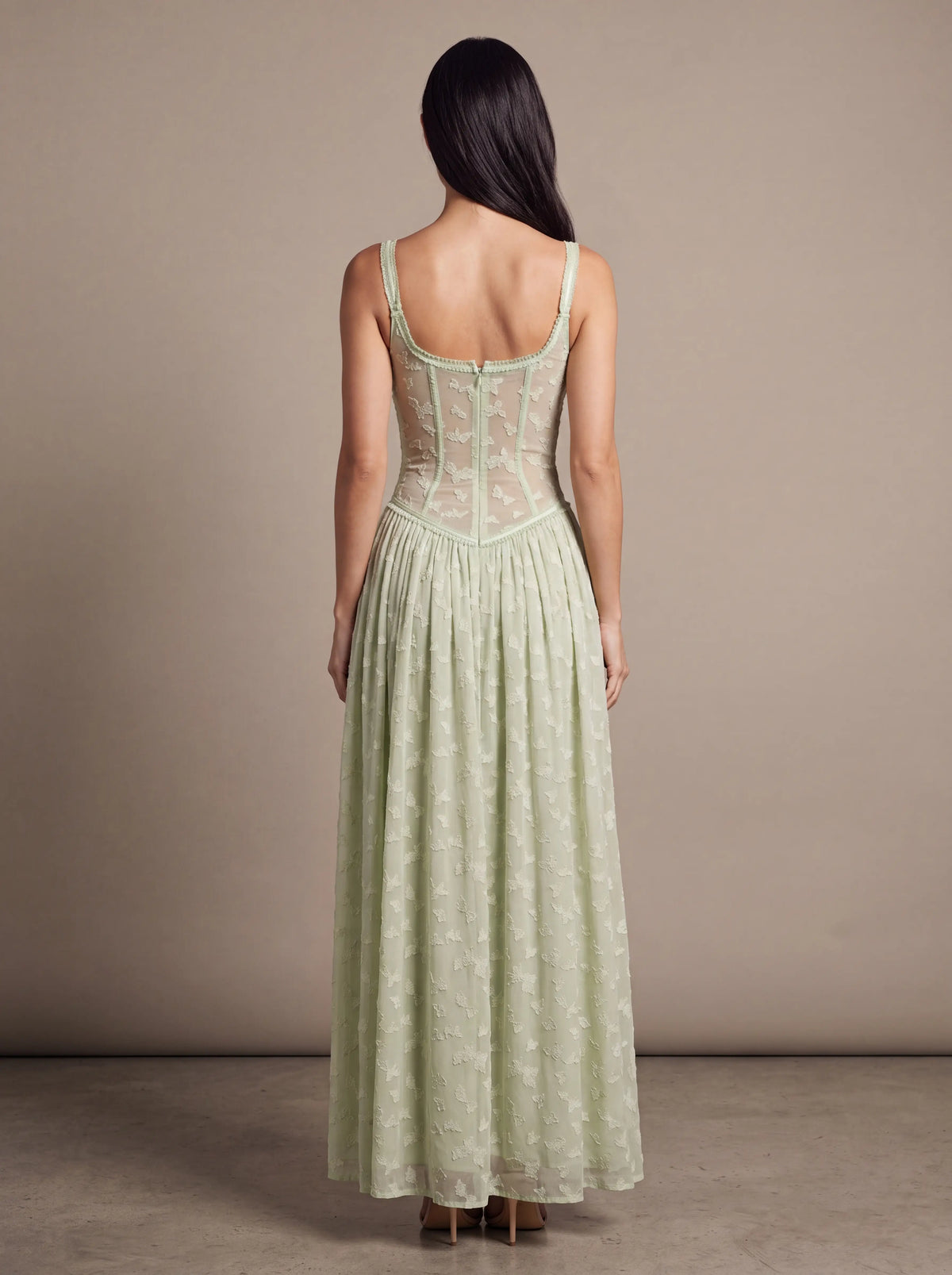 ALTHEA | CORSET MAXI DRESS - Sage Green