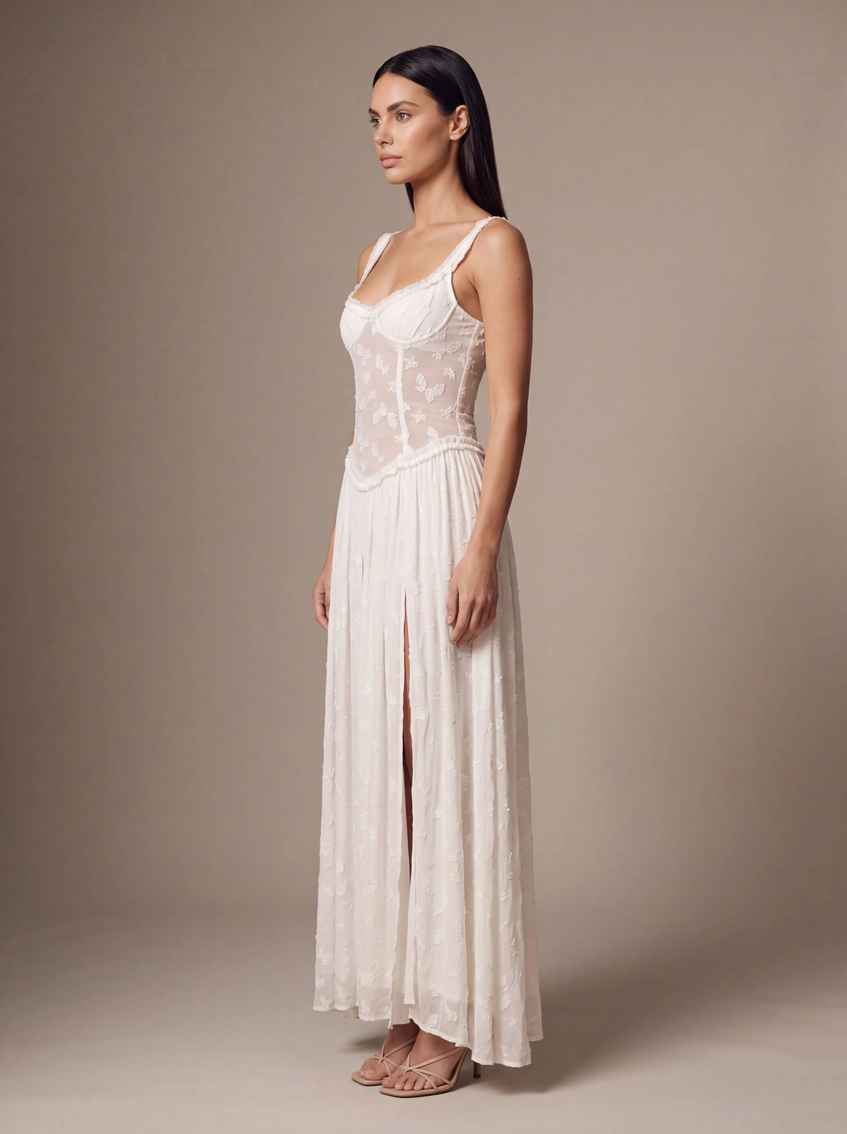 ALTHEA | CORSET MAXI DRESS - White