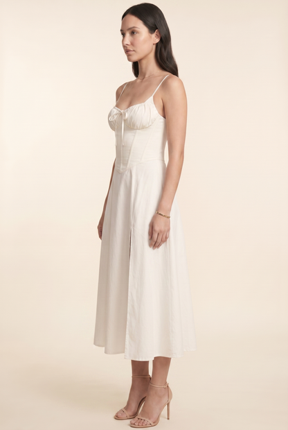 AMAIA | CORSET MIDI DRESS - Ivory