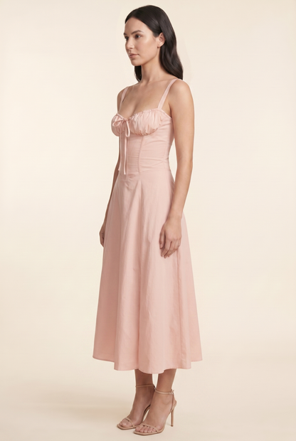 AMAIA | CORSET MIDI DRESS - Light Pink