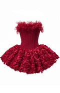 ANTONELLA | FLORAL MINI DRESS - Red