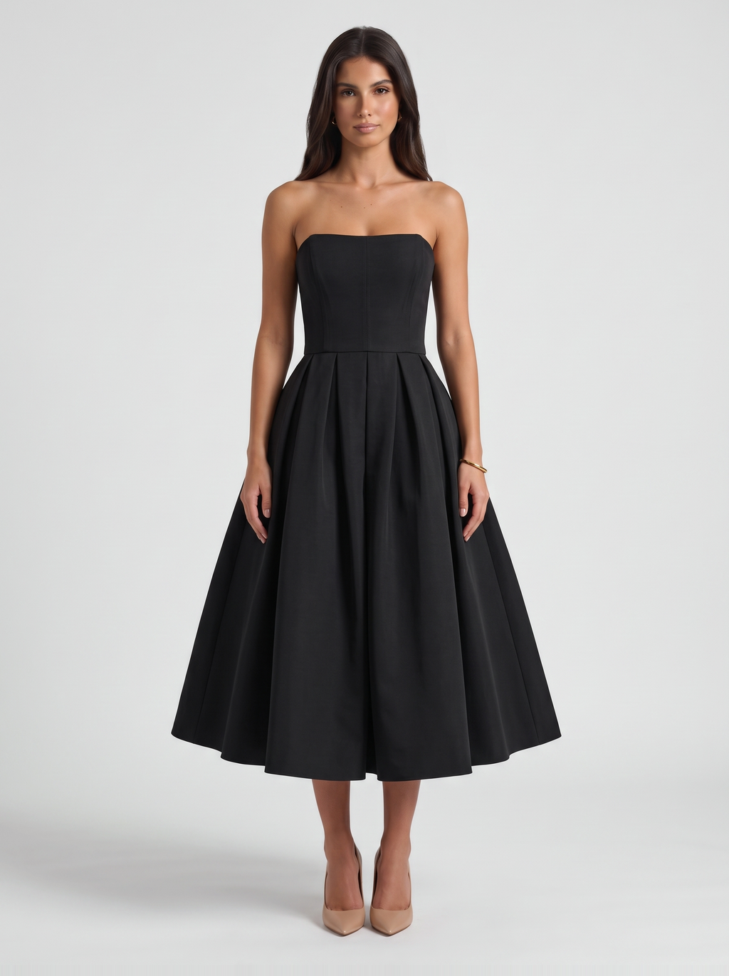 APOLLONIA | MIDI DRESS - Black