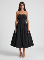 APOLLONIA | MIDI DRESS - Black