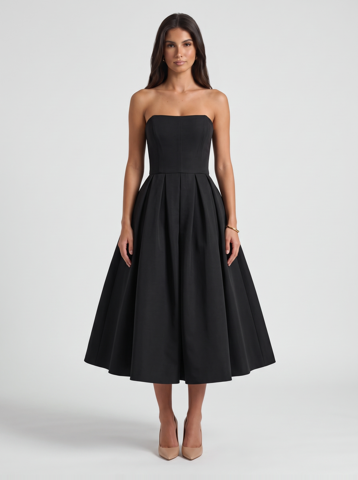 APOLLONIA | MIDI DRESS - Black