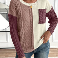 Burgundy Colorblock