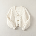 AURIELLE | CABLE KNIT TOP - White