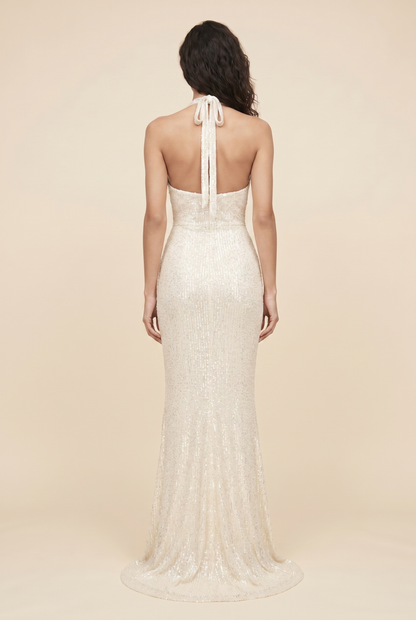 AUROLIA | SEQUIN MAXI DRESS - Ivory