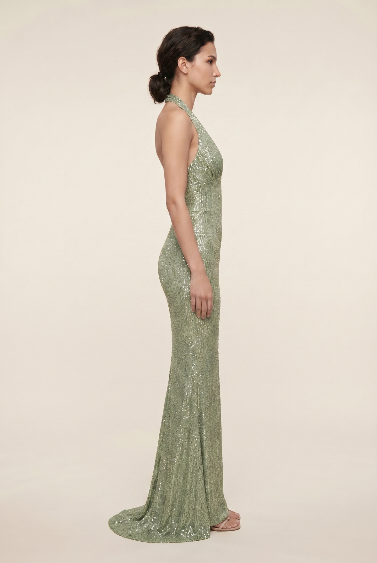 AUROLIA | SEQUIN MAXI DRESS - Sage Green