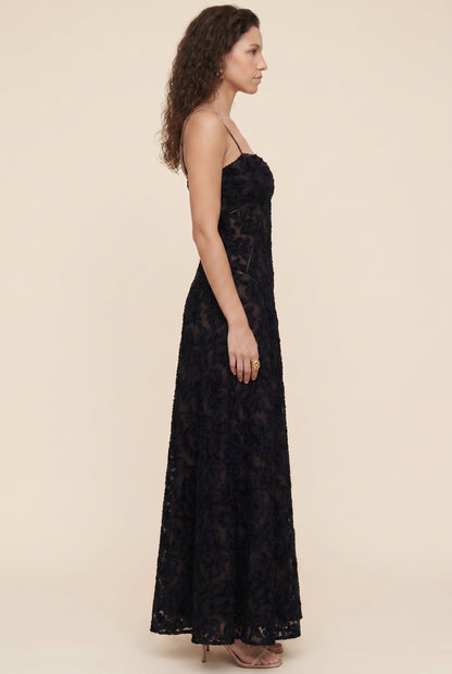 AURORE | LACE MAXI DRESS - Black
