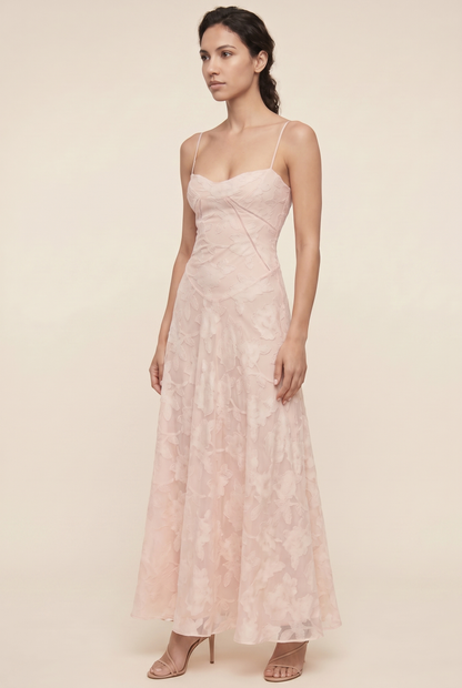 AURORE | LACE MAXI DRESS - Blush Pink