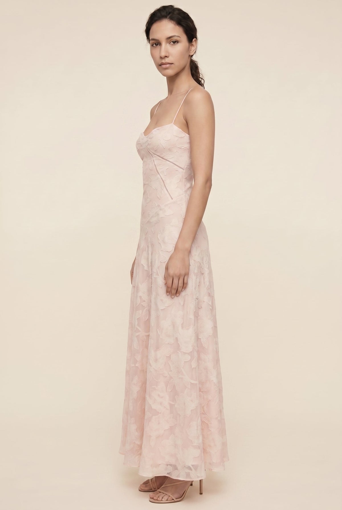 AURORE | LACE MAXI DRESS - Blush Pink