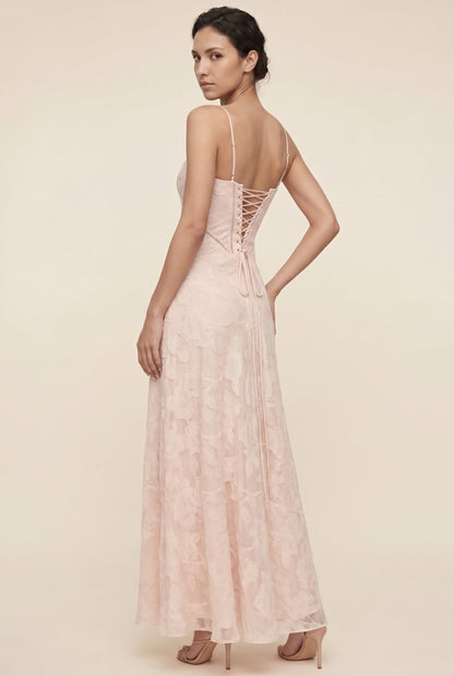 AURORE | LACE MAXI DRESS - Blush Pink