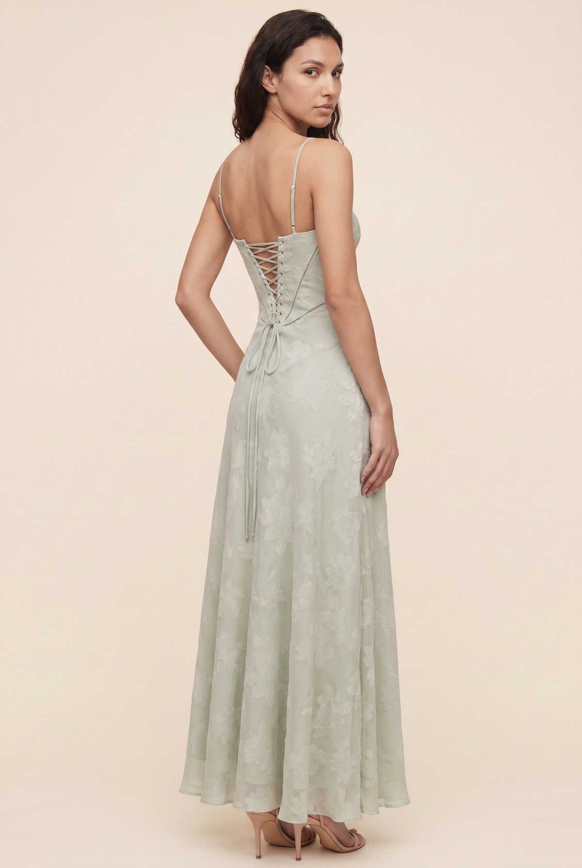 AURORE | LACE MAXI DRESS - Sage Green