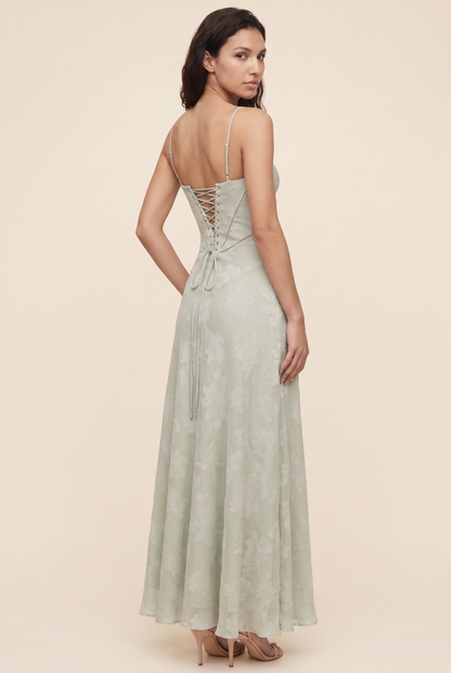 AURORE | LACE MAXI DRESS - Sage Green