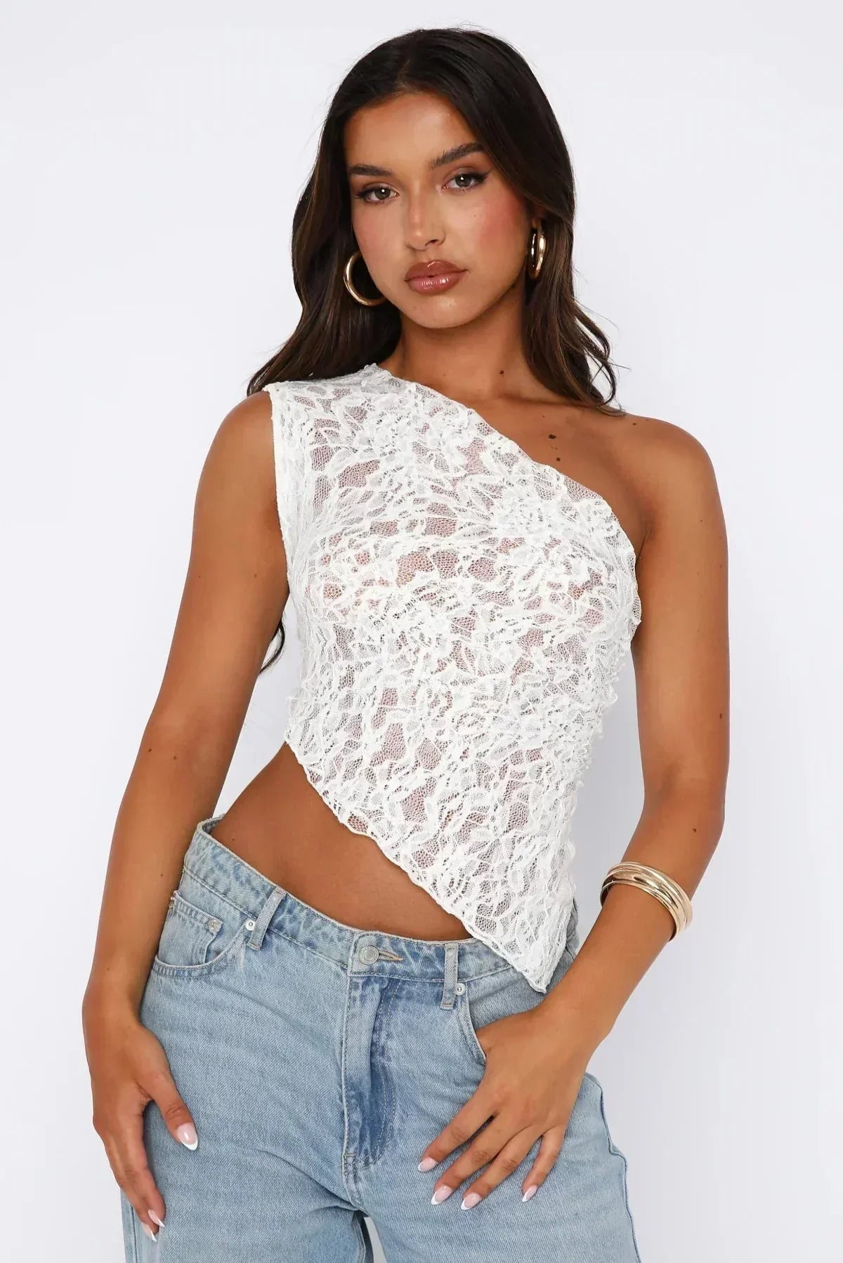 BAILA | LACE TOP - White