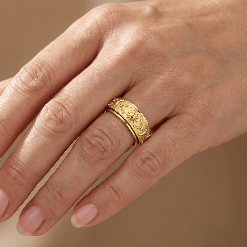 BETTANY | CELESTIAL SPINNER RING - Gold