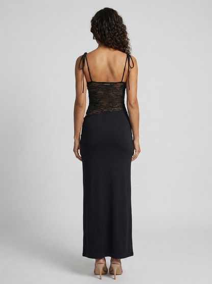 BRIGITTE | LACE MAXI DRESS - Black