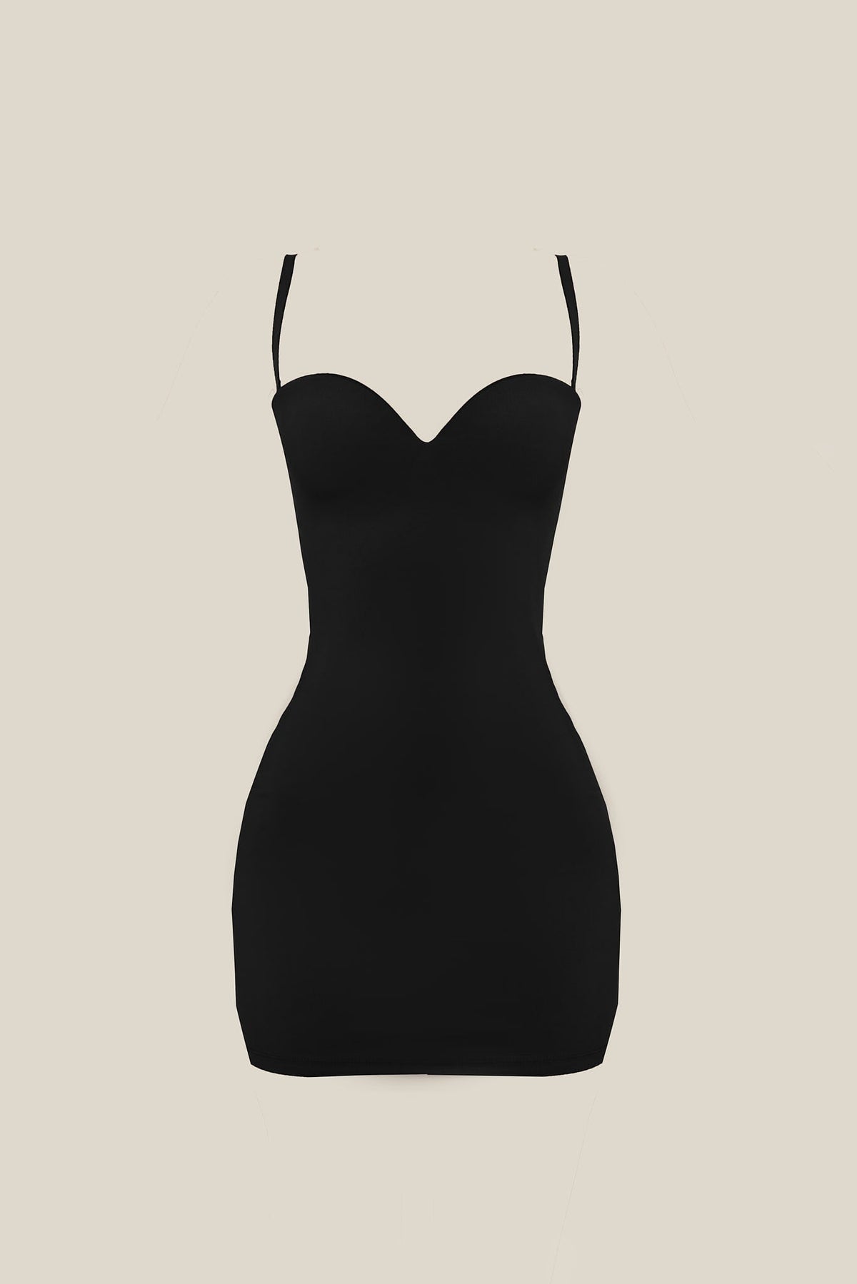 CALLIOPE | SCULPTED MINI DRESS - Black