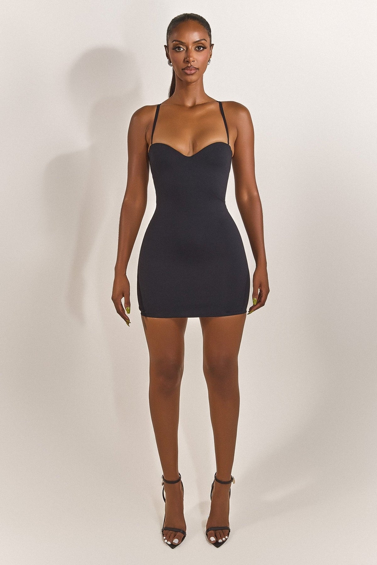 CALLIOPE | SCULPTED MINI DRESS - Black