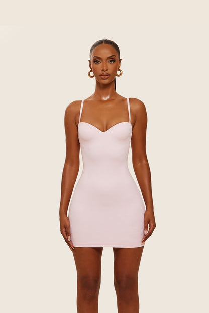 CALLIOPE | SCULPTED MINI DRESS - Pink