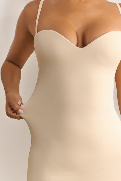 CALLIOPE | SCULPTED MINI DRESS - Stone