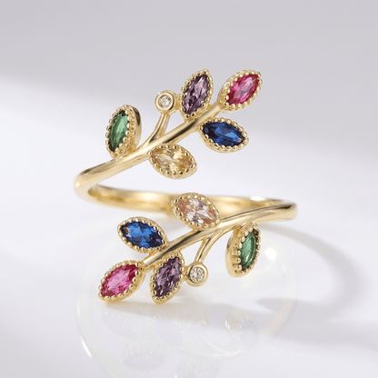 CAPRICE | LEAF WRAP RING - Multicolor