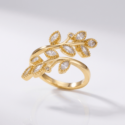 CAPRICE | LEAF WRAP RING - Yellow
