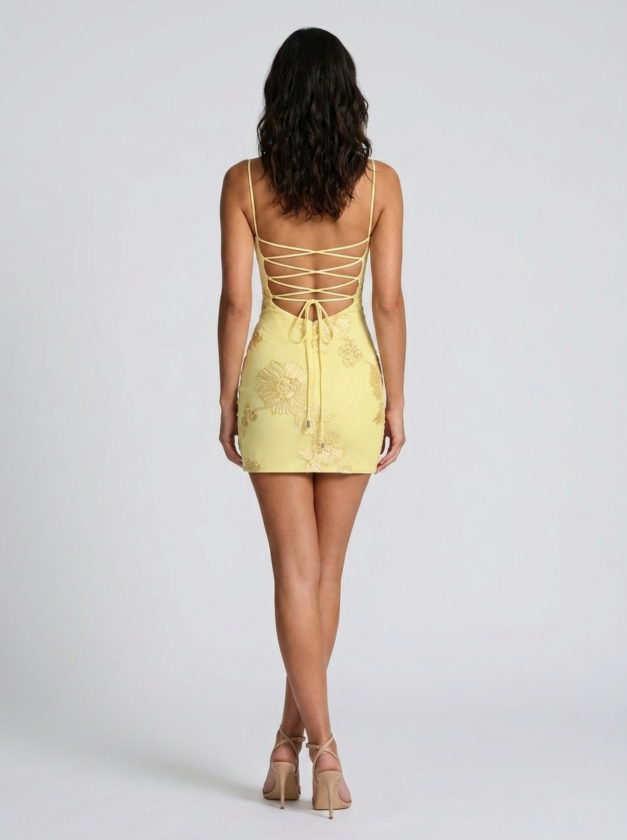 CAPUCINE | CORSET MINI DRESS - Butter Yellow