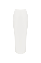 CAROLENA | SATIN PENCIL MIDI SKIRT - Ivory