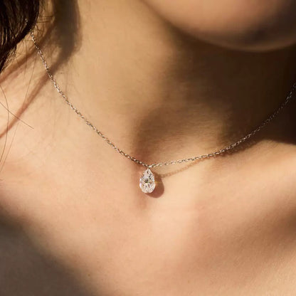 CERIDWEN | PEAR DROP NECKLACE - Silver