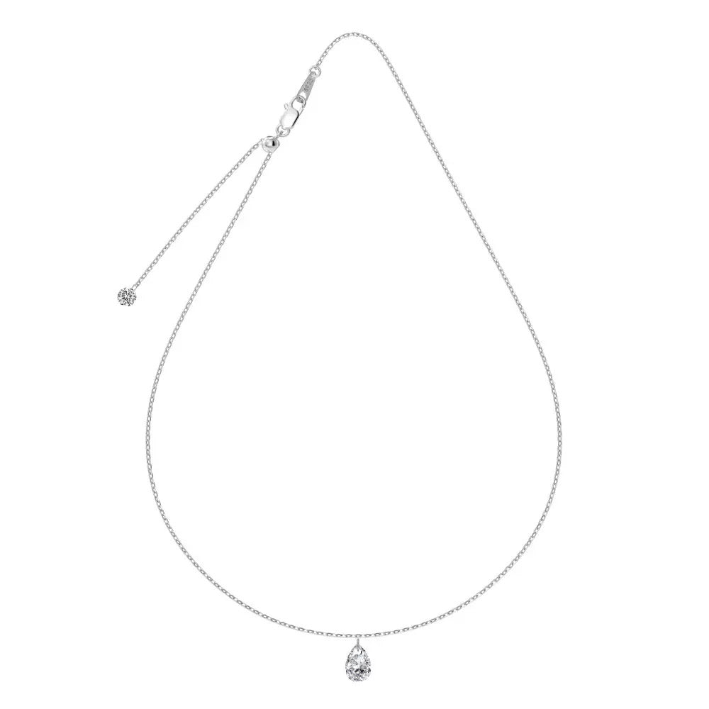 CERIDWEN | PEAR DROP NECKLACE - Silver