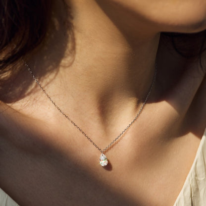CERIDWEN | PEAR DROP NECKLACE - Silver
