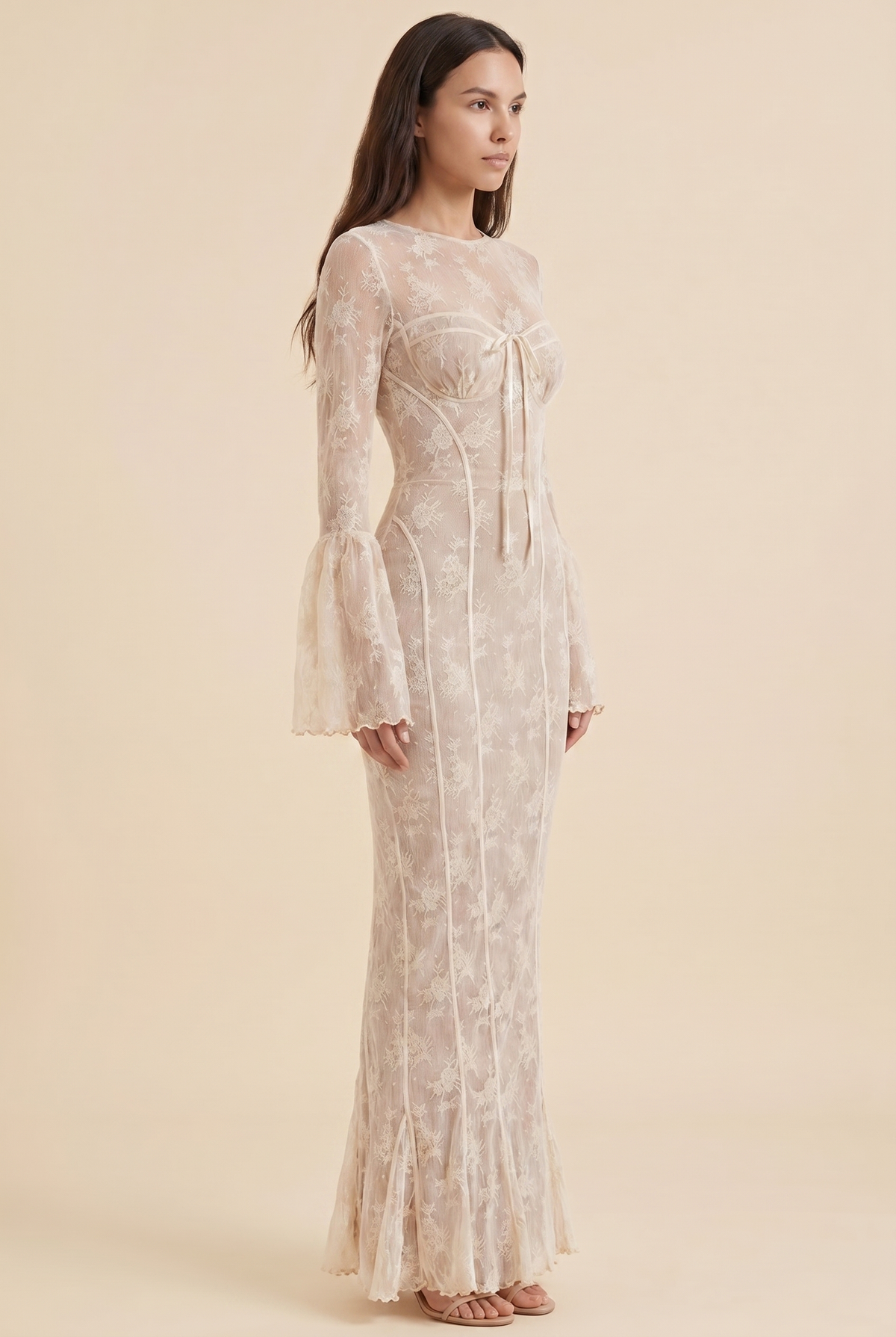 CHANTAL | LACE MAXI DRESS - Ivory