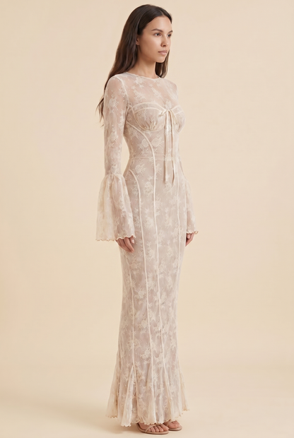 CHANTAL | LACE MAXI DRESS - Ivory