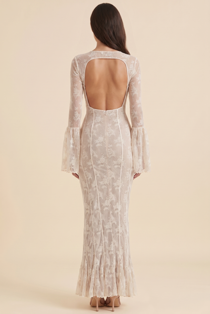 CHANTAL | LACE MAXI DRESS - Ivory