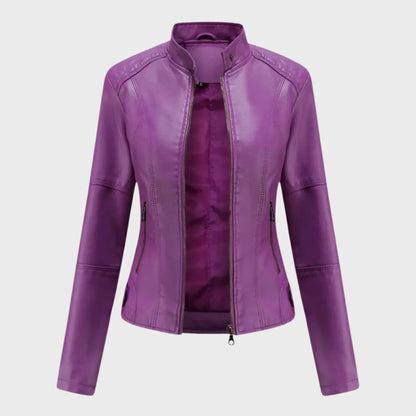 CHARIS | ZIP FRONT JACKET - Purple