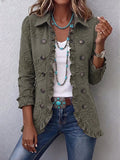 CLARISSE | RUFFLE JACKET - Olive Green