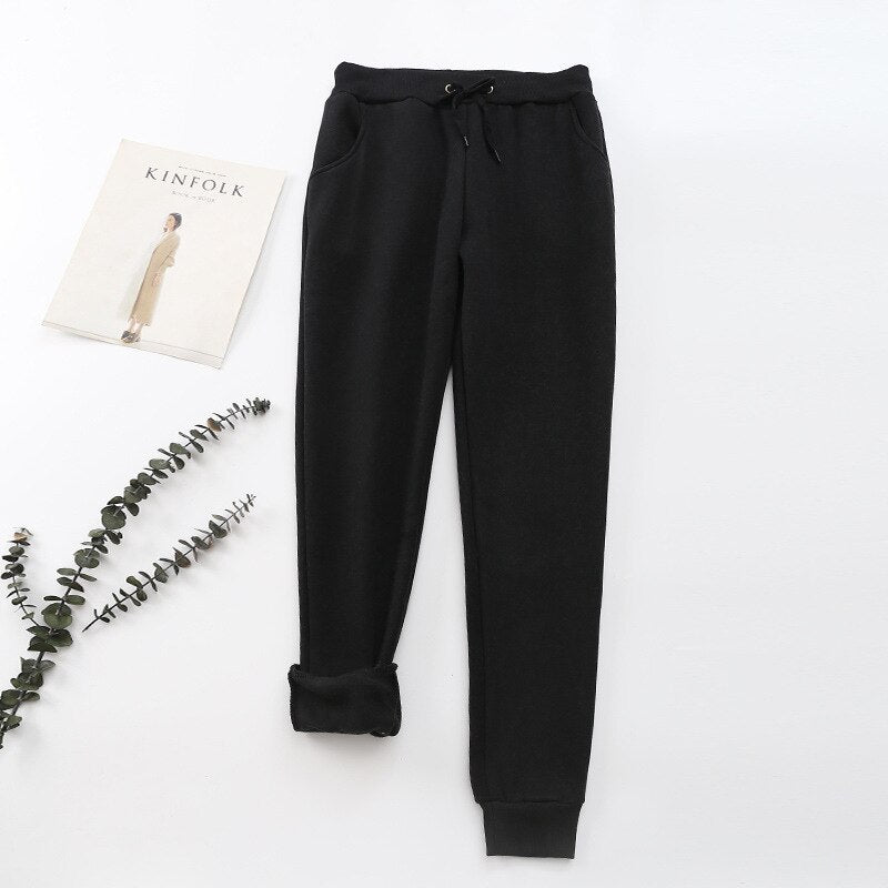 DACIA | LINED DRAWSTRING JOGGER PANTS - Black