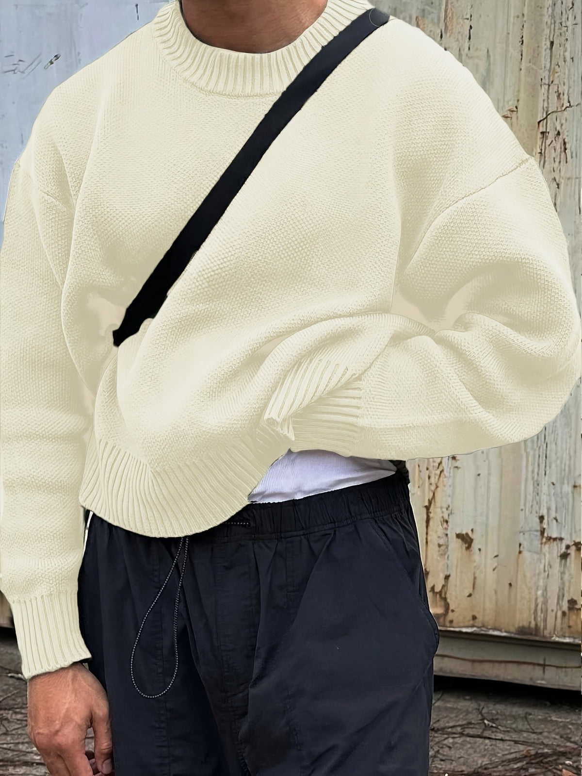 DARIO | CREW NECK SWEATER - Cream