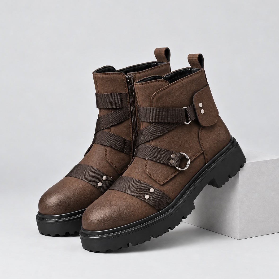 DESMOND | COMBAT BOOTS - Brown