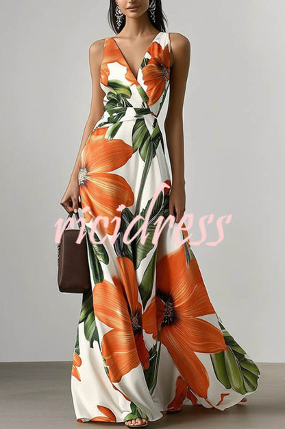 DINORA | FLORAL MAXI DRESS - Tropical Floral