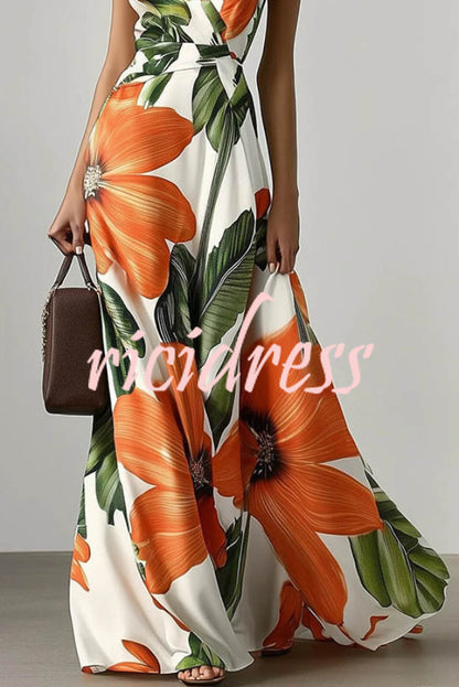 DINORA | FLORAL MAXI DRESS - Tropical Floral