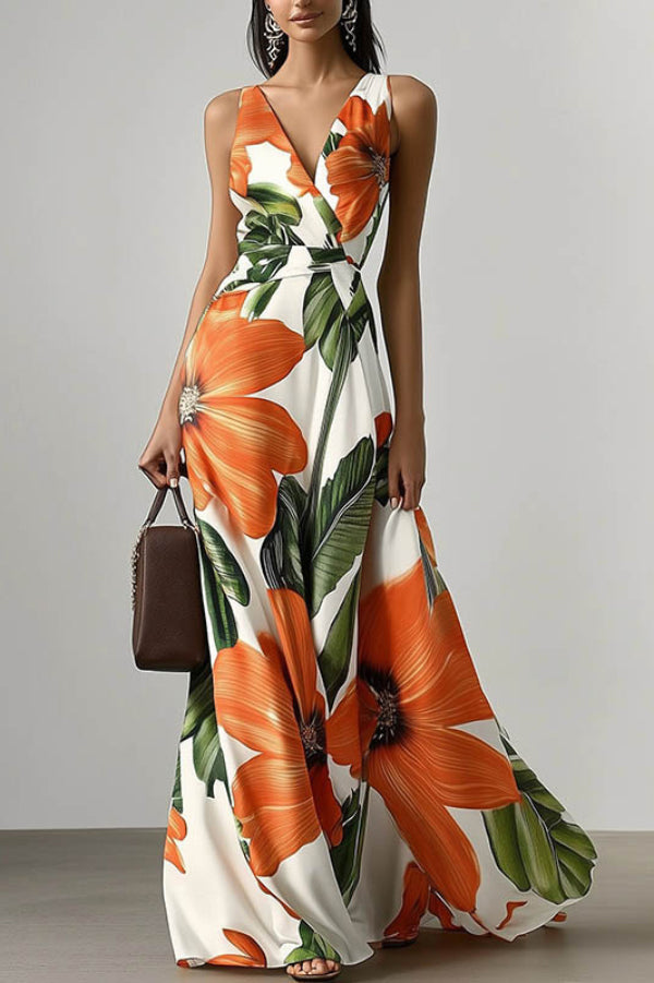 DINORA | FLORAL MAXI DRESS - Tropical Floral