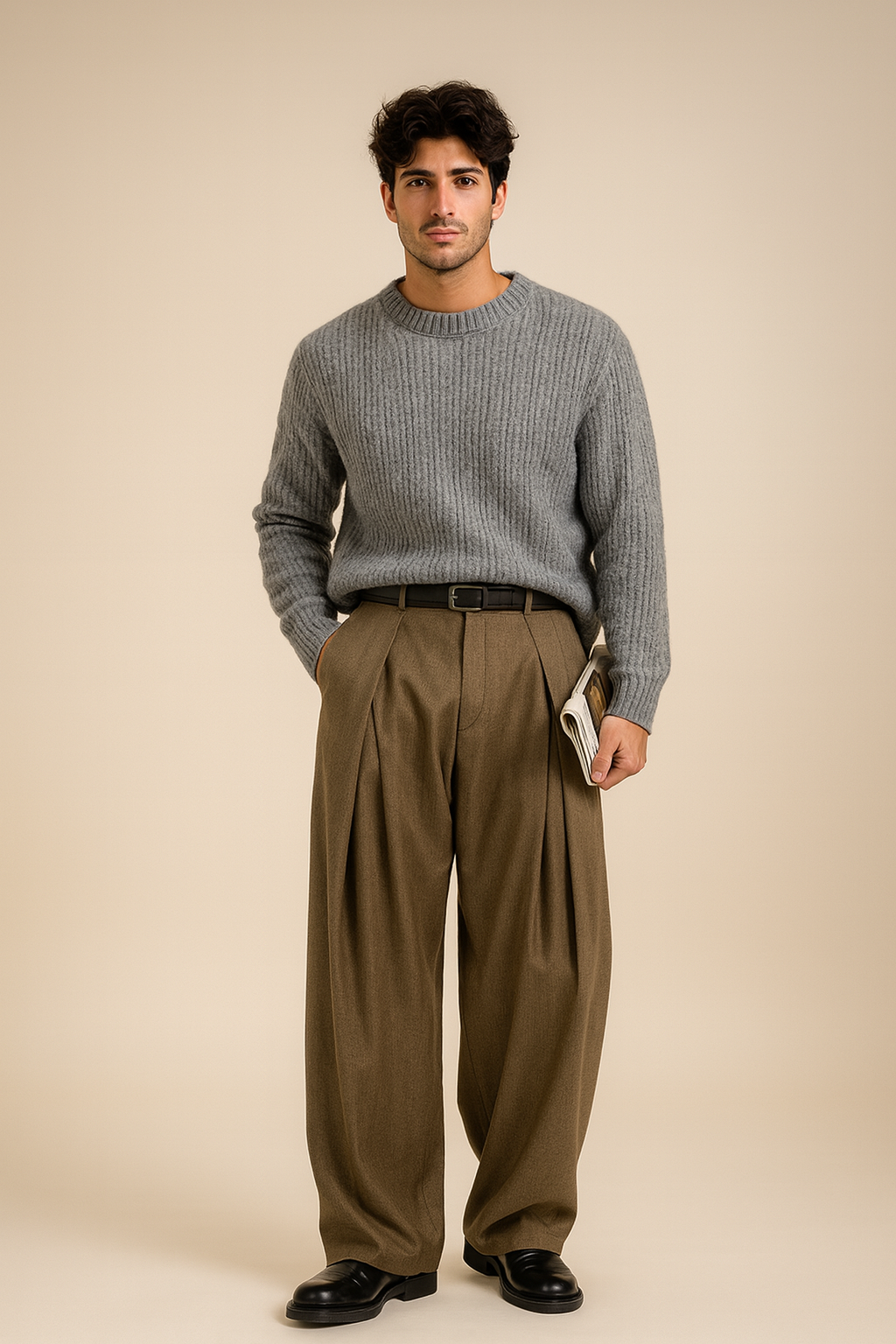 DORIAN | WIDE-LEG PLEATED TROUSERS