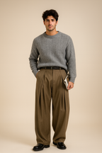DORIAN | WIDE-LEG PLEATED TROUSERS