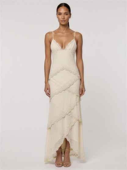 DORINDA | TIERED MAXI DRESS - Ivory
