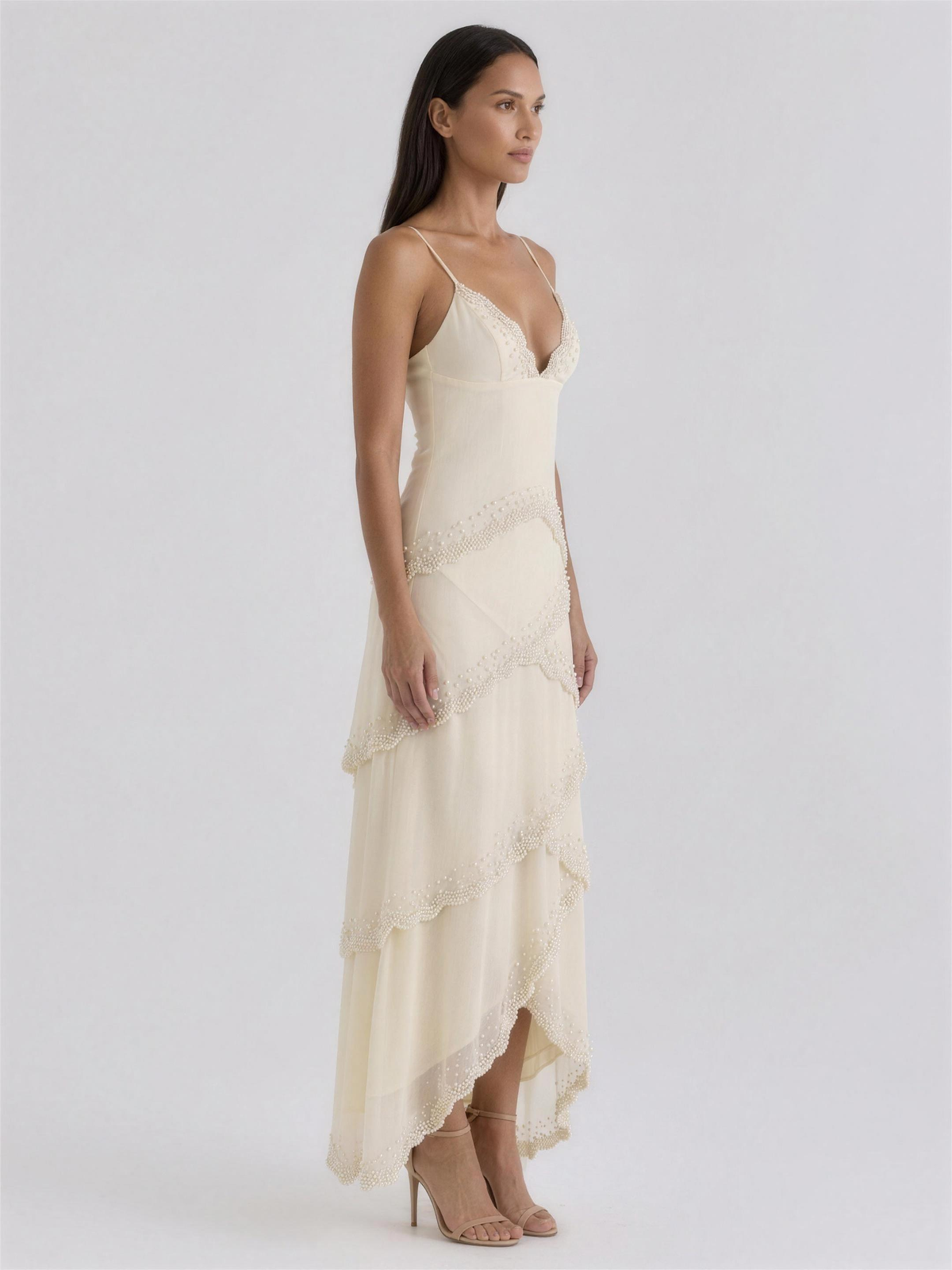 DORINDA | TIERED MAXI DRESS - Ivory