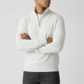 EASTON | HALF-ZIP SWEATER - White