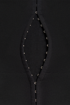 EBBA | KEYHOLE ZIP FRONT MINI DRESS - Black